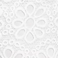 Plus Sleeveless Daisy Embroidered Mock Neck A-Line Dress