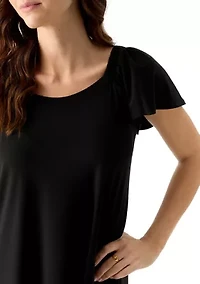 Women's Short Sleeve A-Line Mini Dress