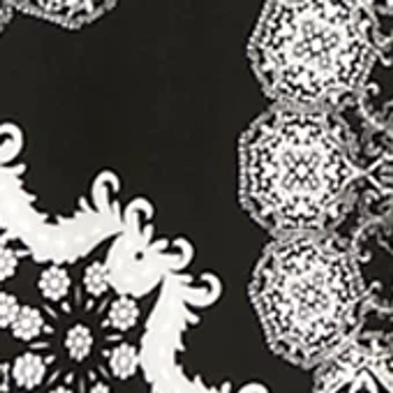 Plus Flutter Sleeve Medallion Print Dress