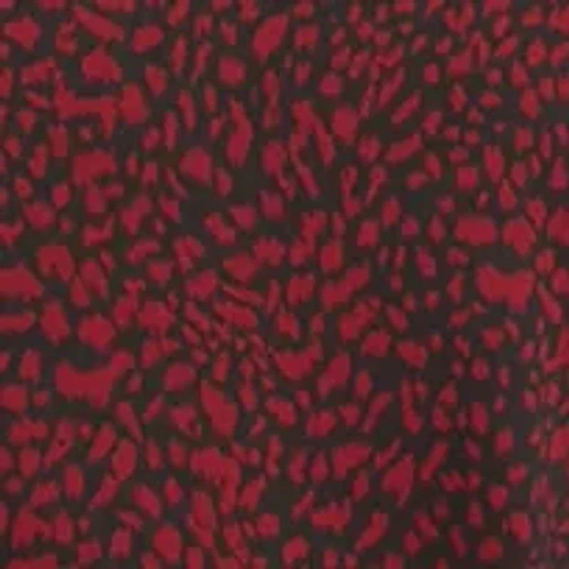 Plus 3/4 Sleeve Mock Neck Animal Print A-Line Dress