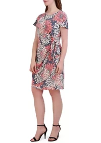 Women's Floral Print Wrap Dress