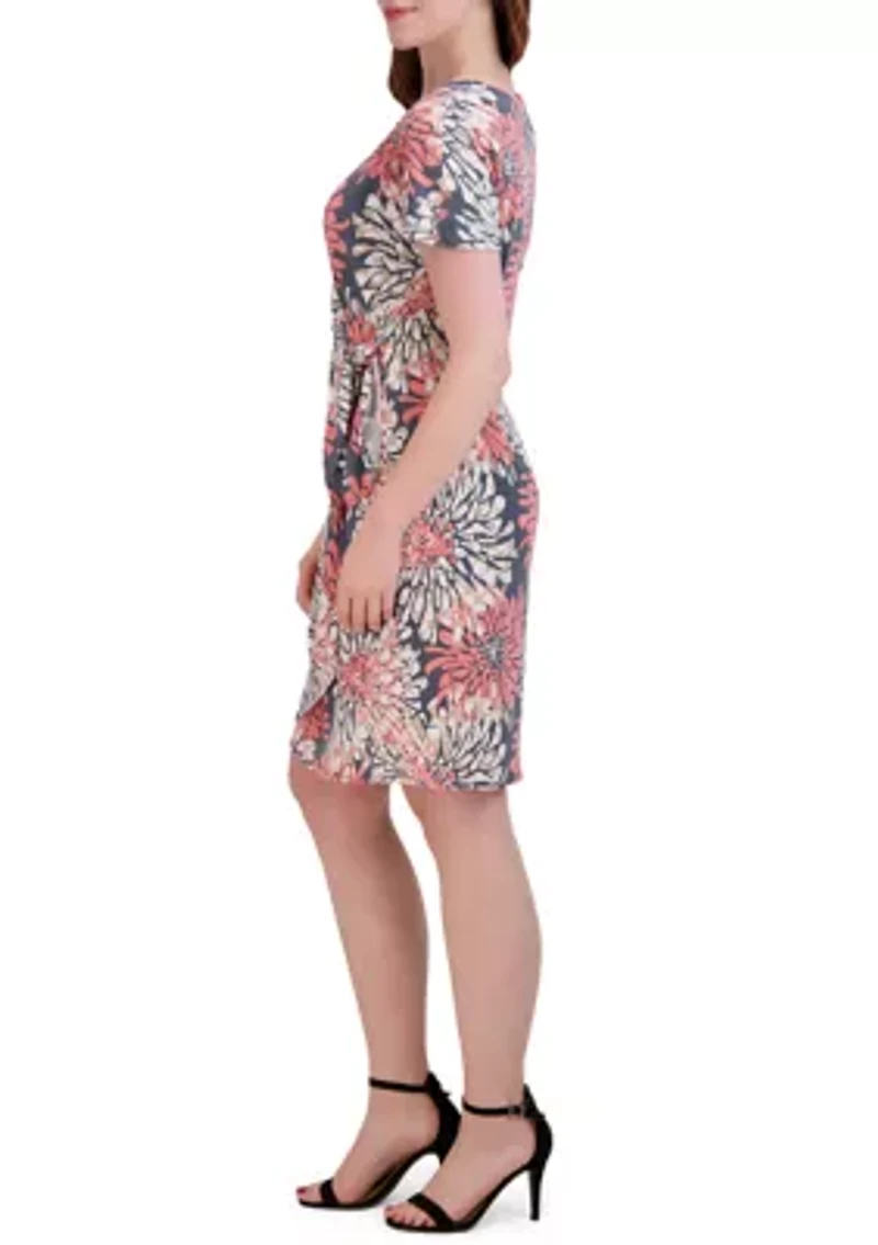 Women's Floral Print Wrap Dress