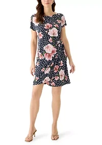 Women's Short Sleeve Tie-Side Dress