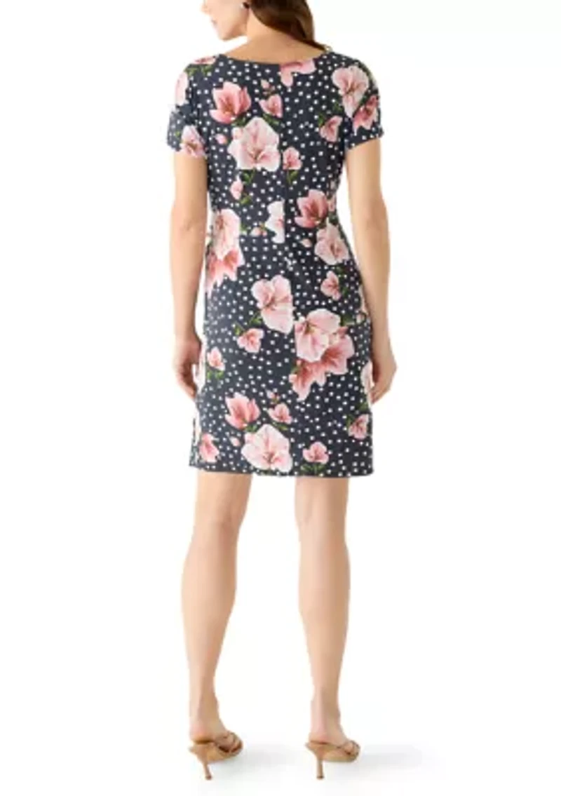 Women's Short Sleeve Tie-Side Dress