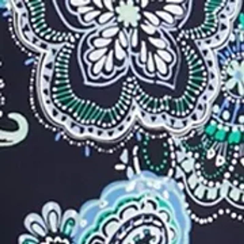 Plus Sleeveless Paisley Print Midi Dress
