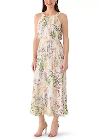 Women's Halter Neck Floral Maxi Dress