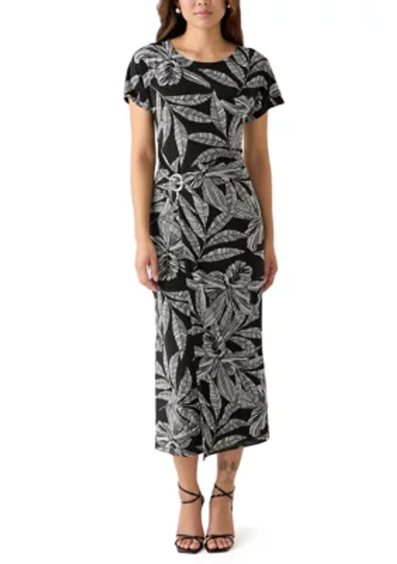 Women's Leaf Printed Dress