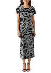 Women's Leaf Printed Dress