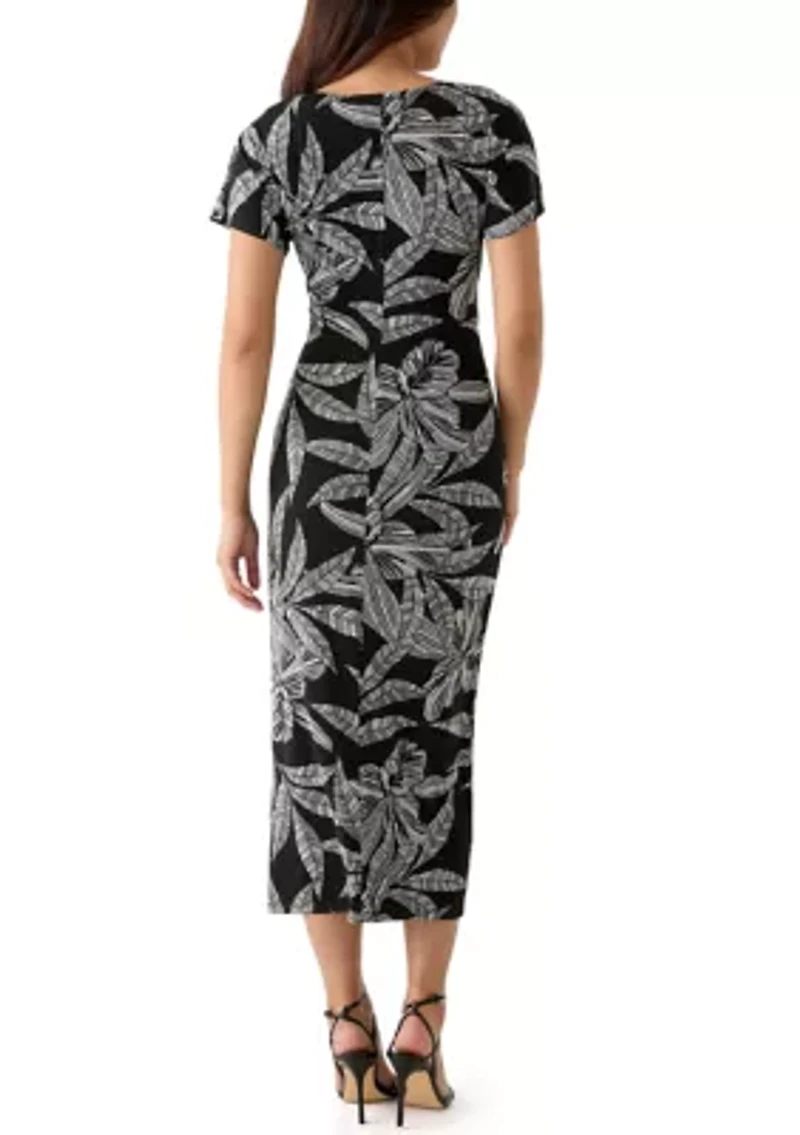 Women's Leaf Printed Dress