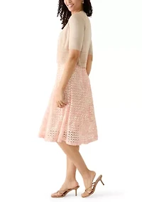 Women's Crochet Jacket Lace Dress Set