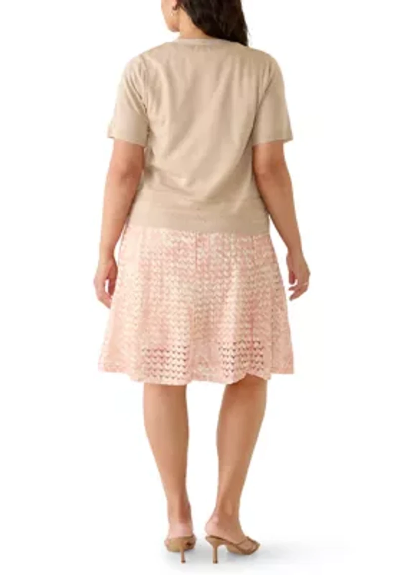 Plus Crochet Jacket and Dress