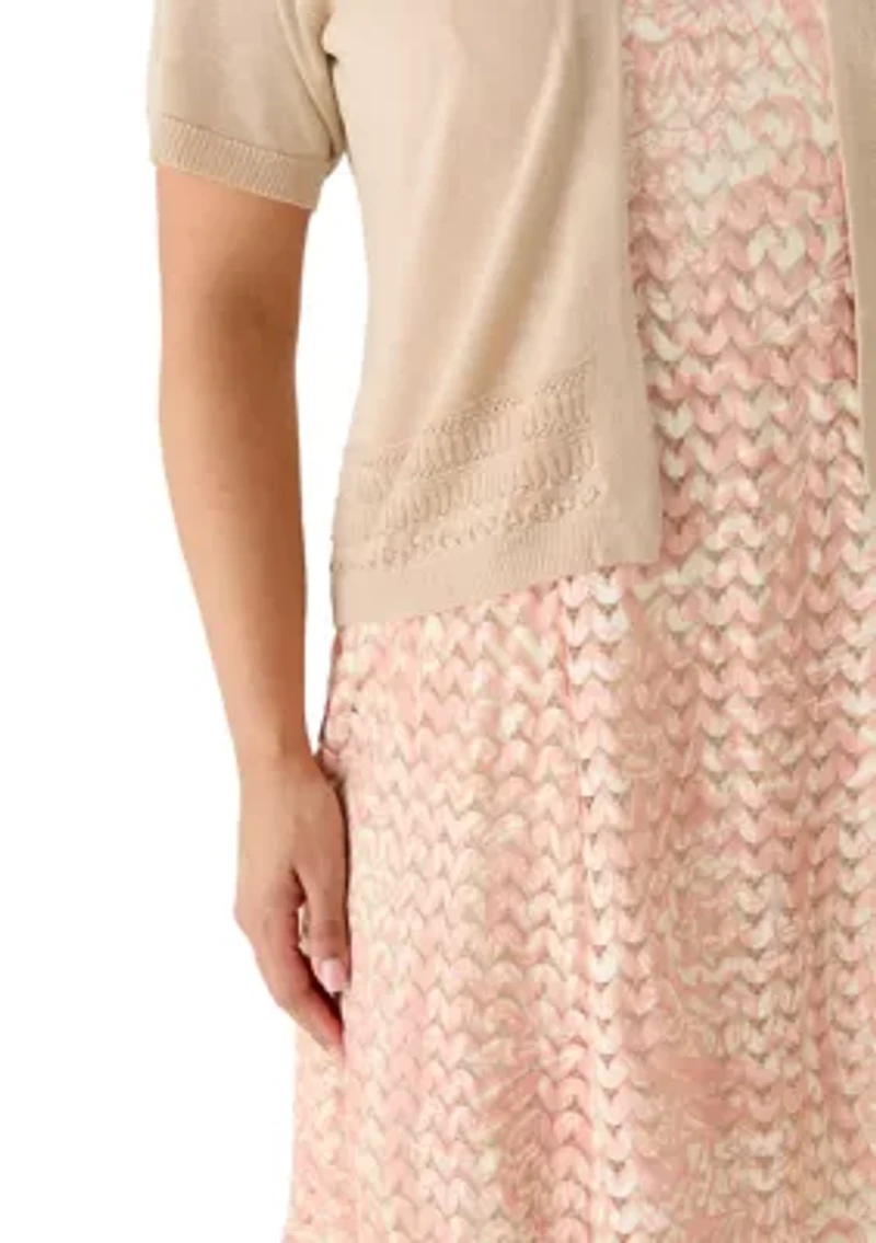 Plus Crochet Jacket and Dress