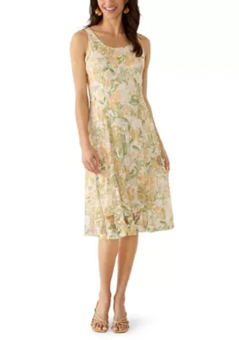 Women's Floral Print Dress with Jacket