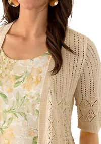 Women's Floral Print Dress with Jacket