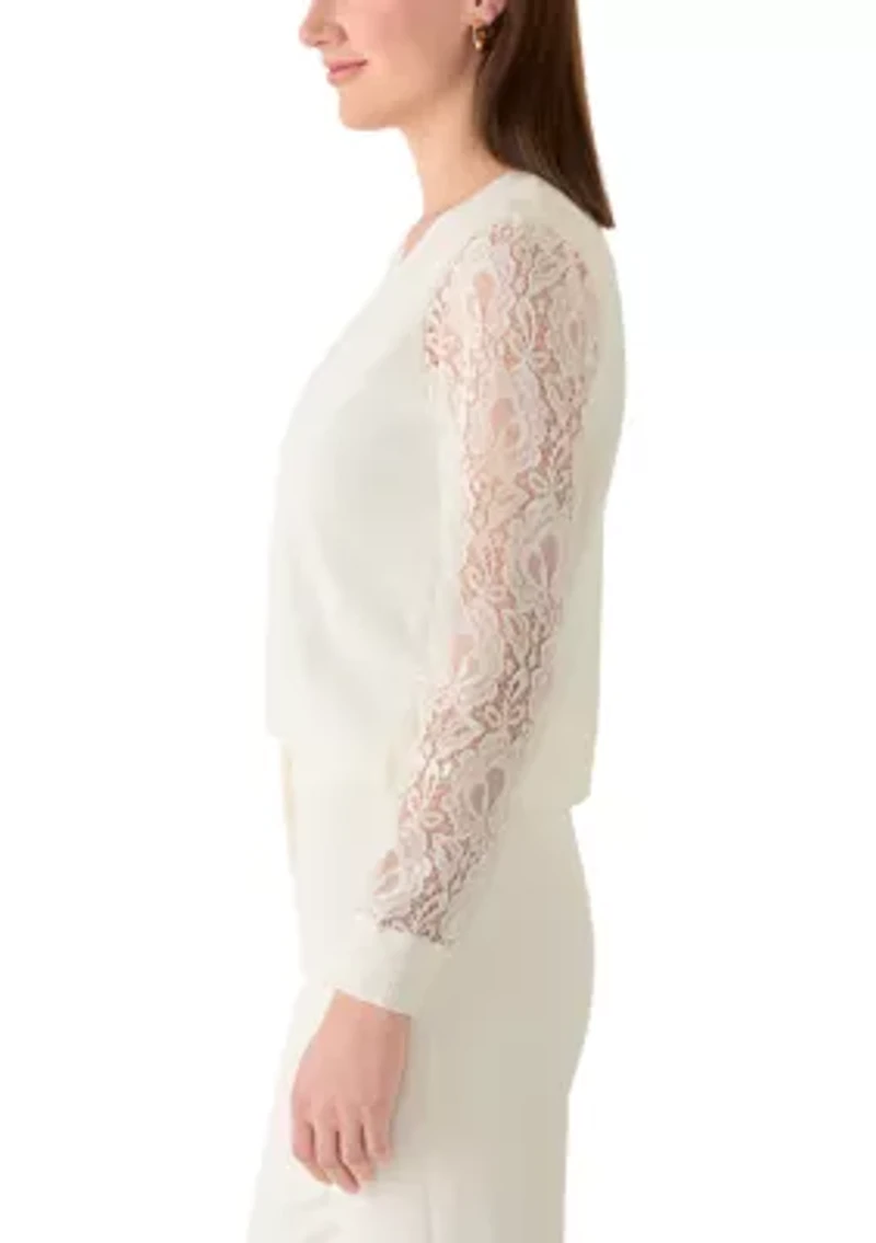 Women's Short Sleeve Lace Shrug