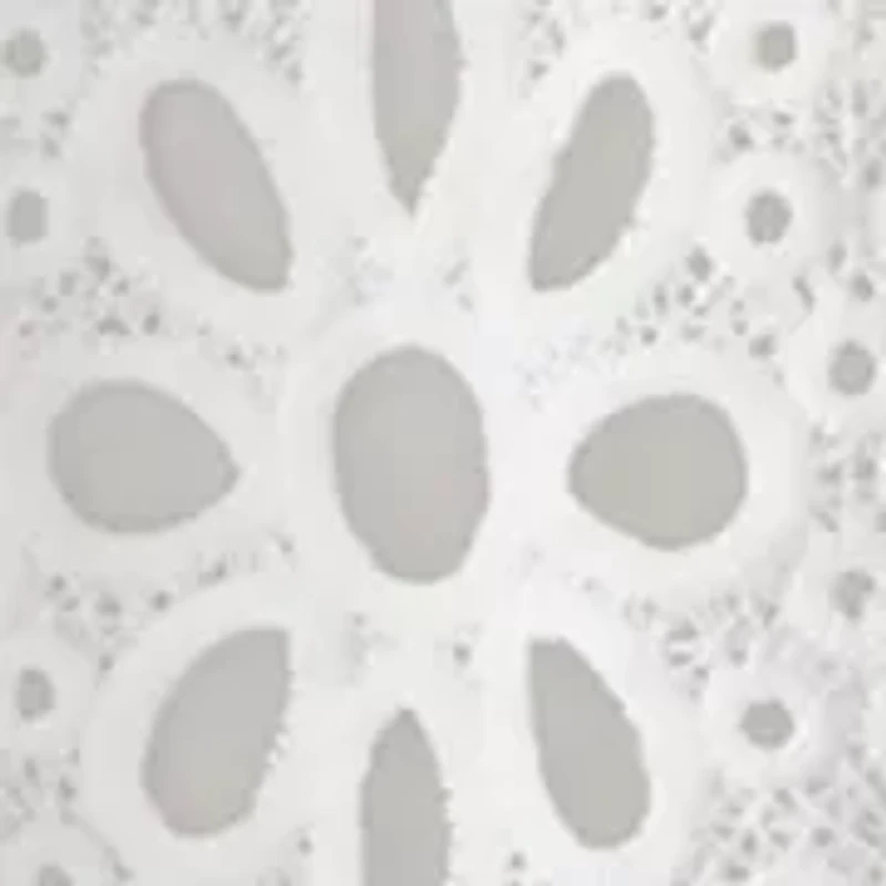 Plus Open Work Eyelet Scalloped Hem Topper