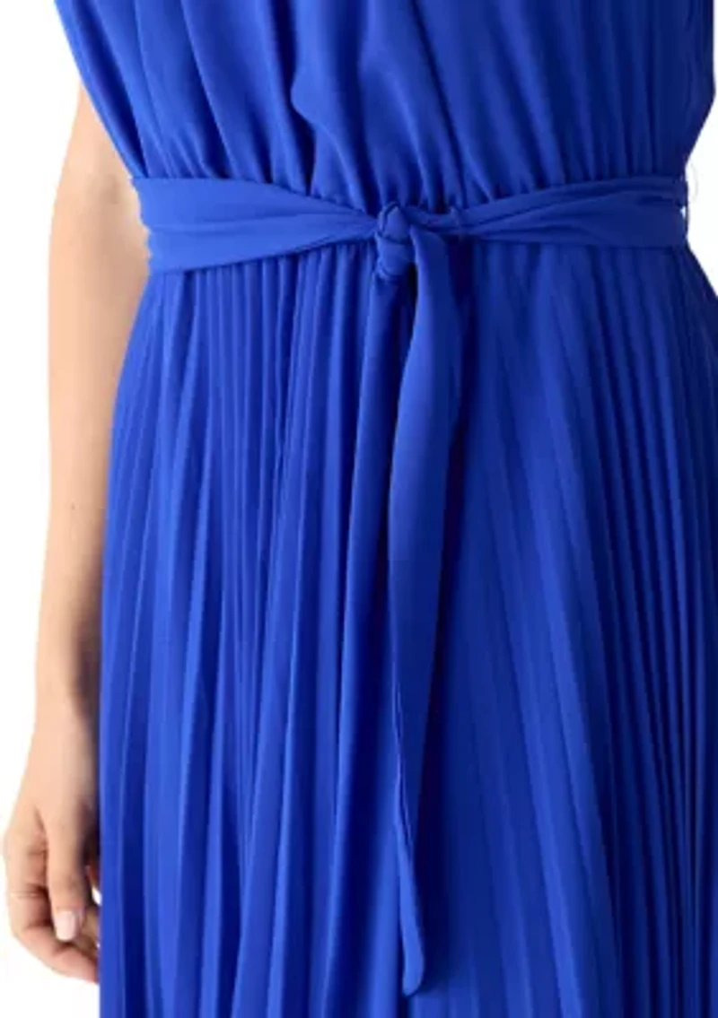 Women's Scoop Neck Chiffon Dress