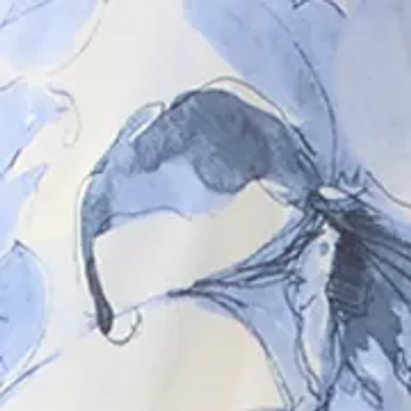 Women's Cowl Neck Floral Chiffon Midi Dress