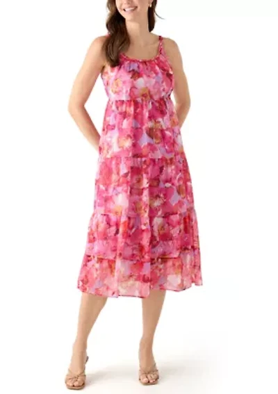 Women's Sleeveless Floral Printed Dress