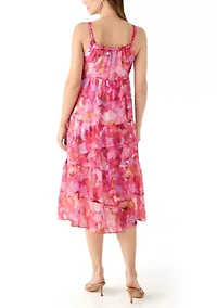 Women's Sleeveless Floral Printed Dress