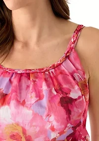 Women's Sleeveless Floral Printed Dress