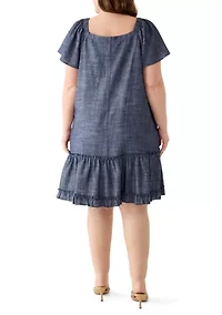 Plus Linen Mini Dress