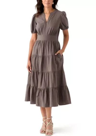 Women's Short Sleeve Cotton Maxi Dress