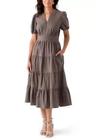 Women's Short Sleeve Cotton Maxi Dress