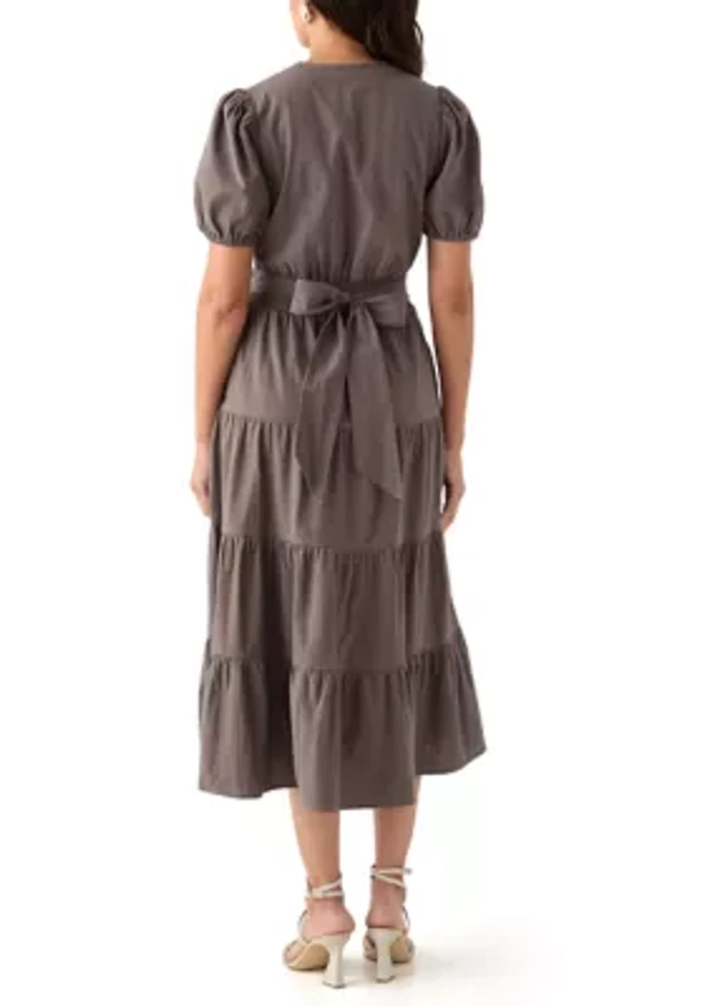 Women's Short Sleeve Cotton Maxi Dress