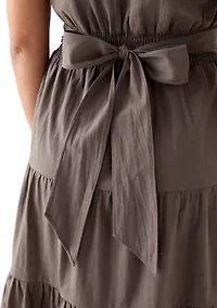 Women's Short Sleeve Cotton Maxi Dress