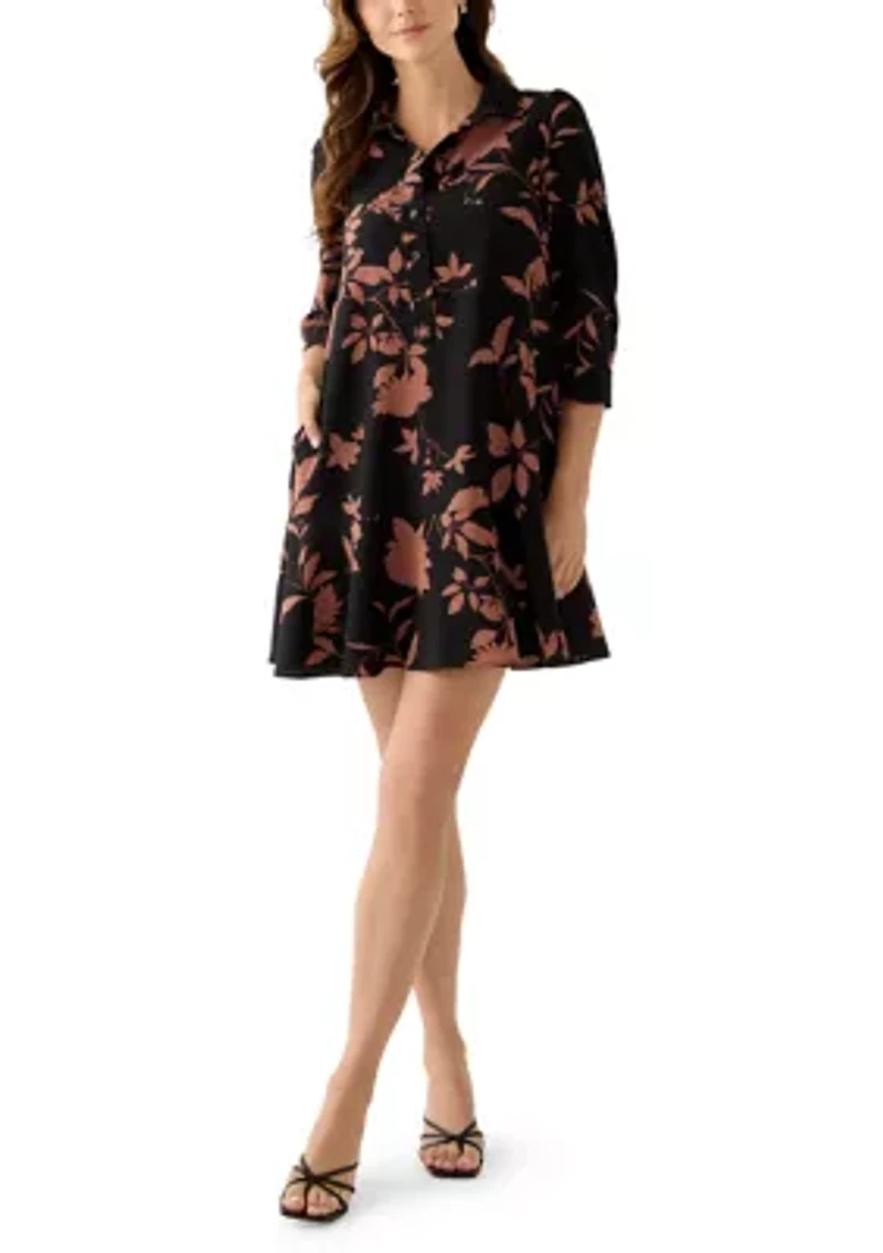 Women's Ruffle Hem Floral Mini Dress