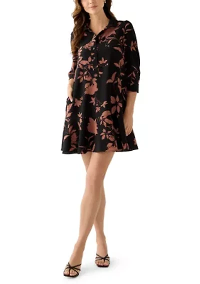 Women's Ruffle Hem Floral Mini Dress