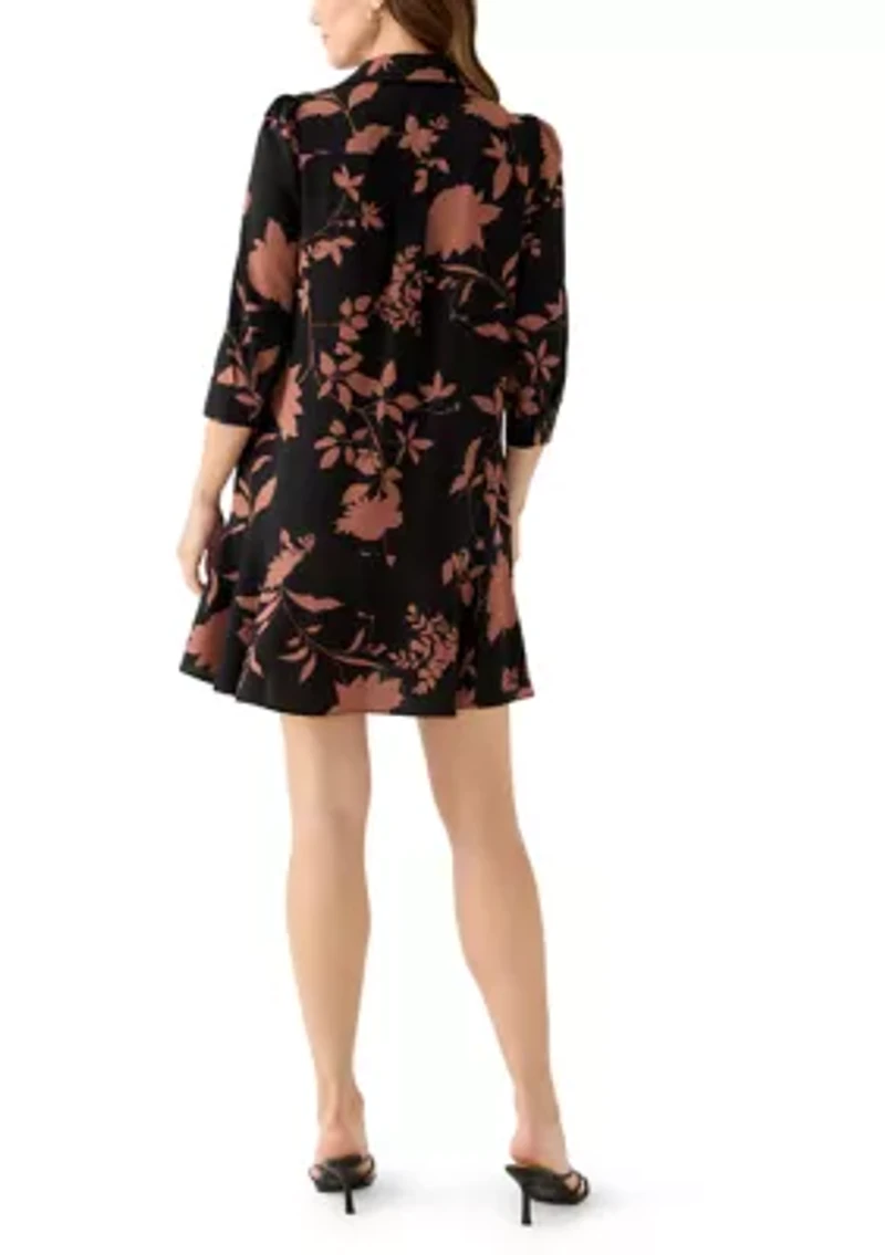 Women's Ruffle Hem Floral Mini Dress