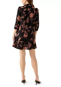 Women's Ruffle Hem Floral Mini Dress