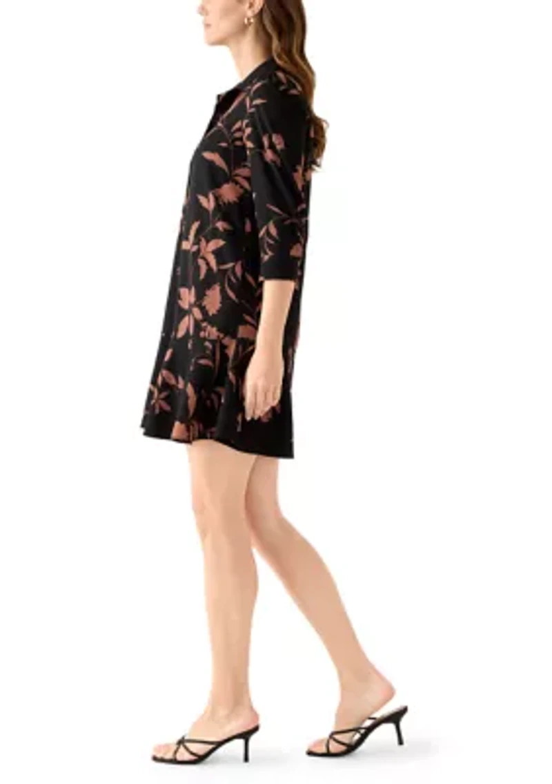 Women's Ruffle Hem Floral Mini Dress