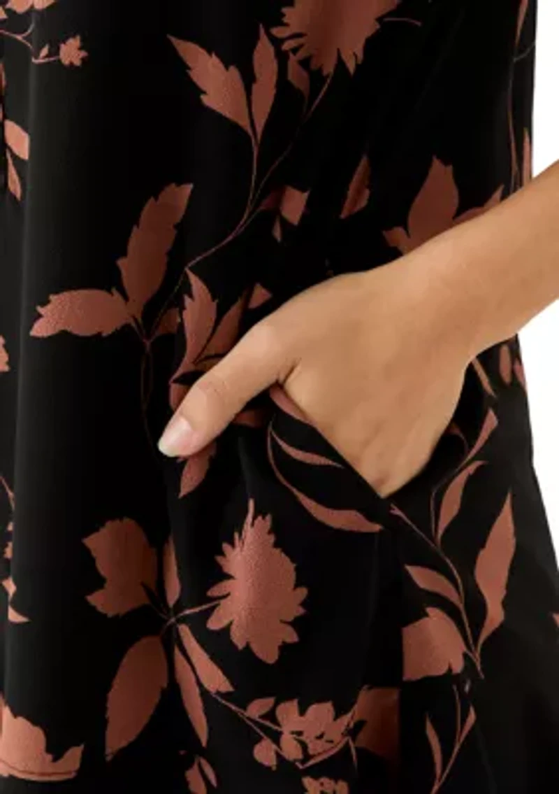Women's Ruffle Hem Floral Mini Dress