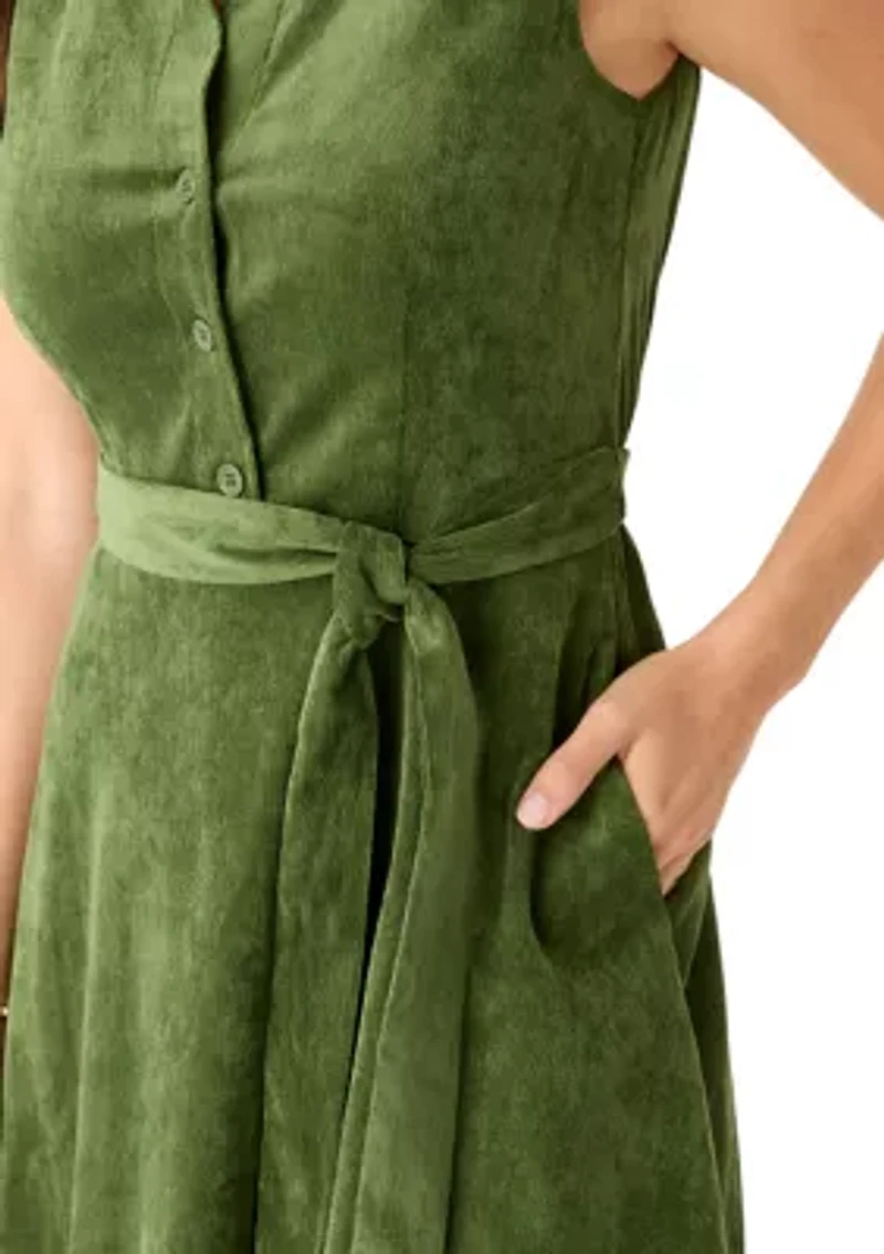 Women's Sleeveless Corduroy Dress
