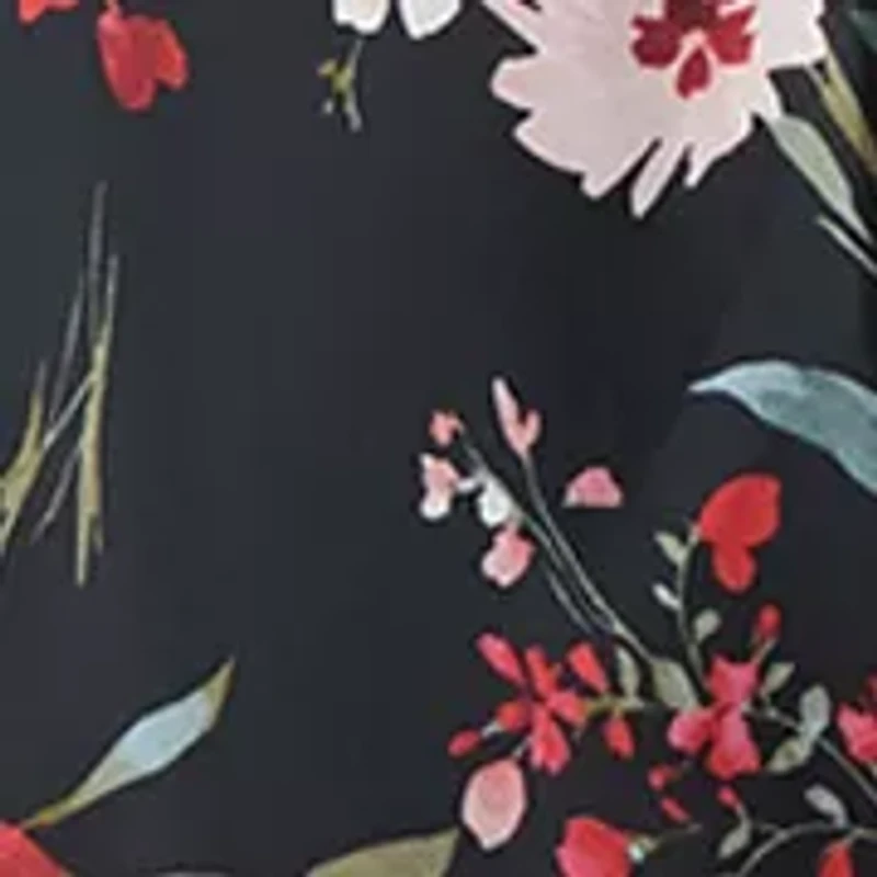 Women's Floral Print Chiffon Dress