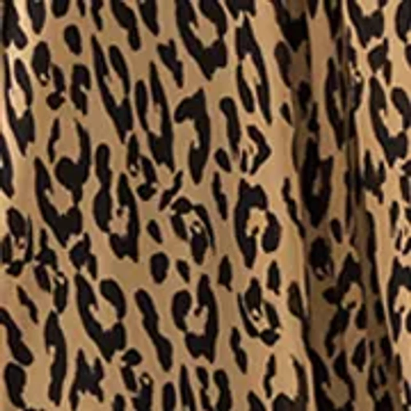 Women's 3/4 Sleeve Mock Neck Animal Print Mesh Dress