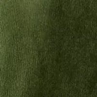 Women's Puff Sleeve Button Up Corduroy Midi Dress with Tie