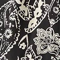 Women's Long Sleeve Split Neck Floral Print A-Line Dress