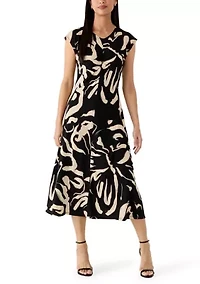 Women's Sleeveless Printed Shift Dress