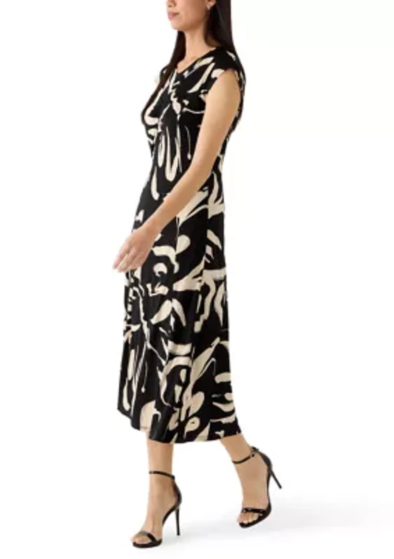 Women's Sleeveless Printed Shift Dress