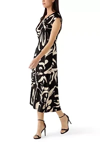 Women's Sleeveless Printed Shift Dress