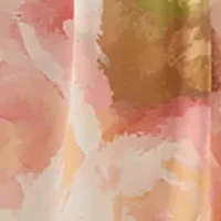 Plus Long Sleeves Floral Chiffon Maxi Dress