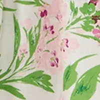 Women's Sleeveless Floral Printed Cotton A-Line Dress