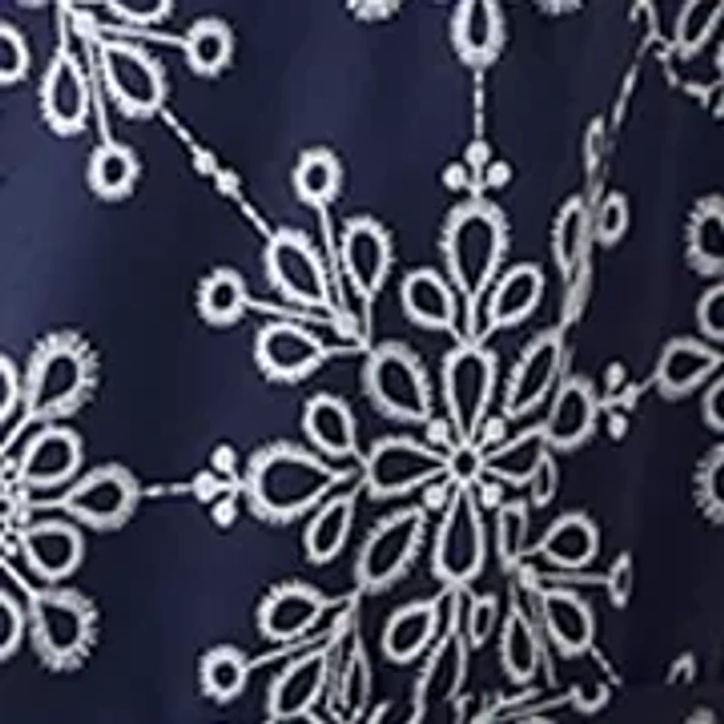 Women's Sleeveless Embroidered Midi Shirtdress