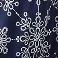 Women's Sleeveless Embroidered Midi Shirtdress