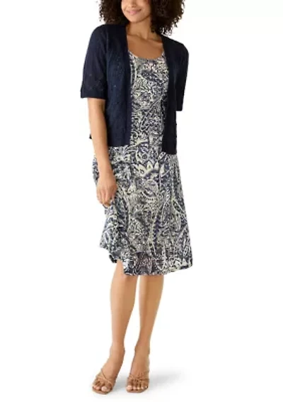 Women's Lace Mesh Knit Shrug Jacket