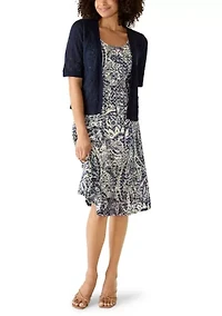 Women's Lace Mesh Knit Shrug Jacket